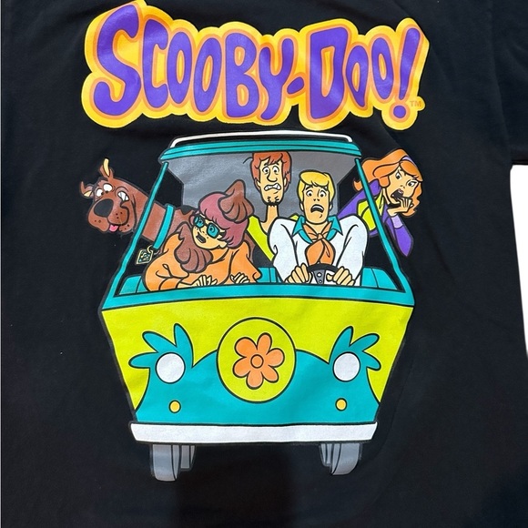 Scooby-Doo Shirt Large Black Graphic Cartoons Movies Hippie Mystery Machine - Picture 3 of 5